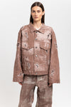 GONOE Brown denim unisex jacket