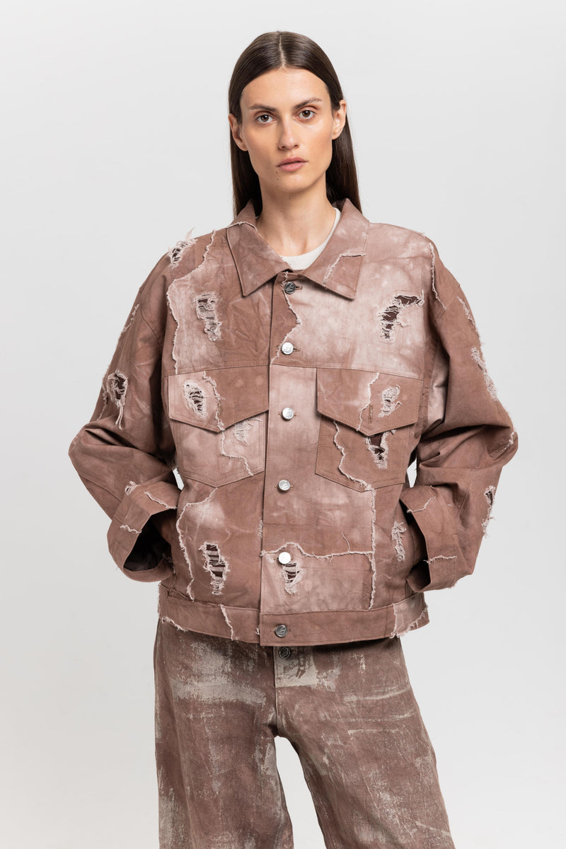 GONOE Brown denim unisex jacket