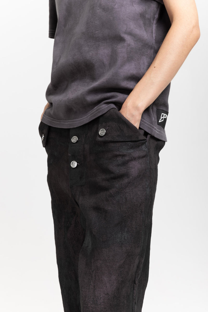 GONOE Anthracite linen unisex pants