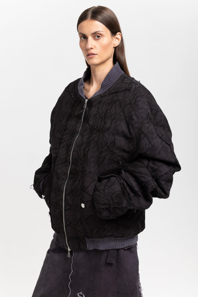 GONOE Anthracite unisex bomber jacket