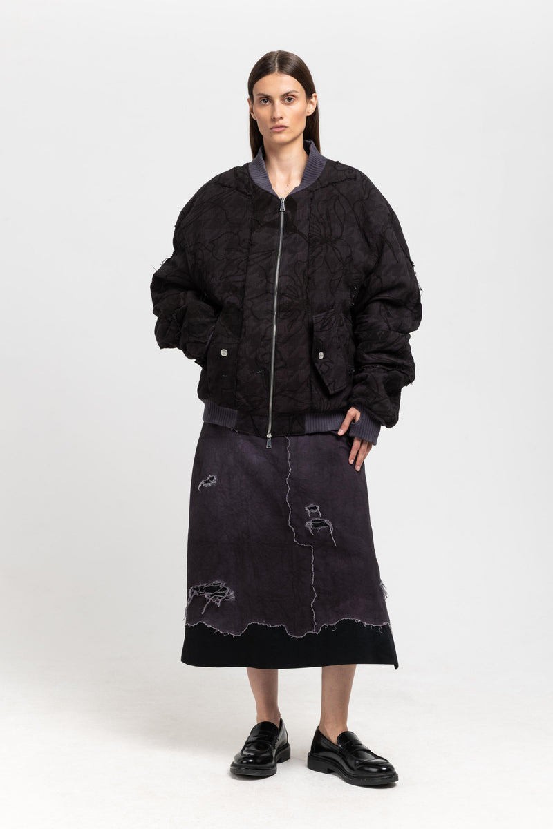 GONOE Anthracite unisex bomber jacket