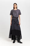 GONOE Ripstop cotton distressed skirt