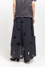GONOE Ripstop cotton distressed skirt