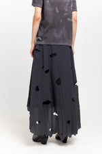 GONOE Ripstop cotton distressed skirt