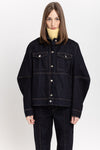 Dark blue raw denim jacket