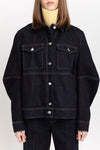 Dark blue raw denim jacket
