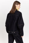 Dark blue raw denim jacket