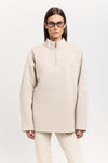 Sand doubleface cotton oversized sweatshirt