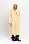 Butter beige waterproof raincoat with scarf