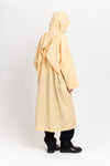 Butter beige waterproof raincoat with scarf