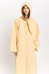 Butter beige waterproof raincoat with scarf