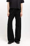 Black with grey striped bistretch viscose relaxed pants