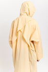 Butter beige waterproof raincoat with scarf