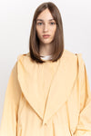 Butter beige waterproof raincoat with scarf