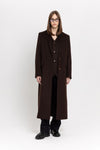 Chocolate wool cashmere blend tailored vest