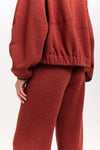 Dark brick technical wool jersey soft bomber