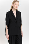True black light wool tailored jacket