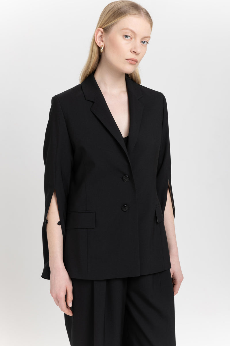 True black light wool tailored jacket