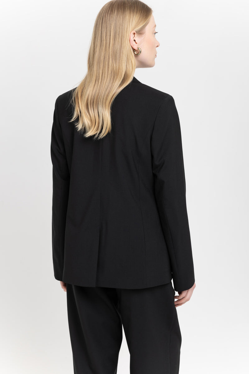 True black light wool tailored jacket