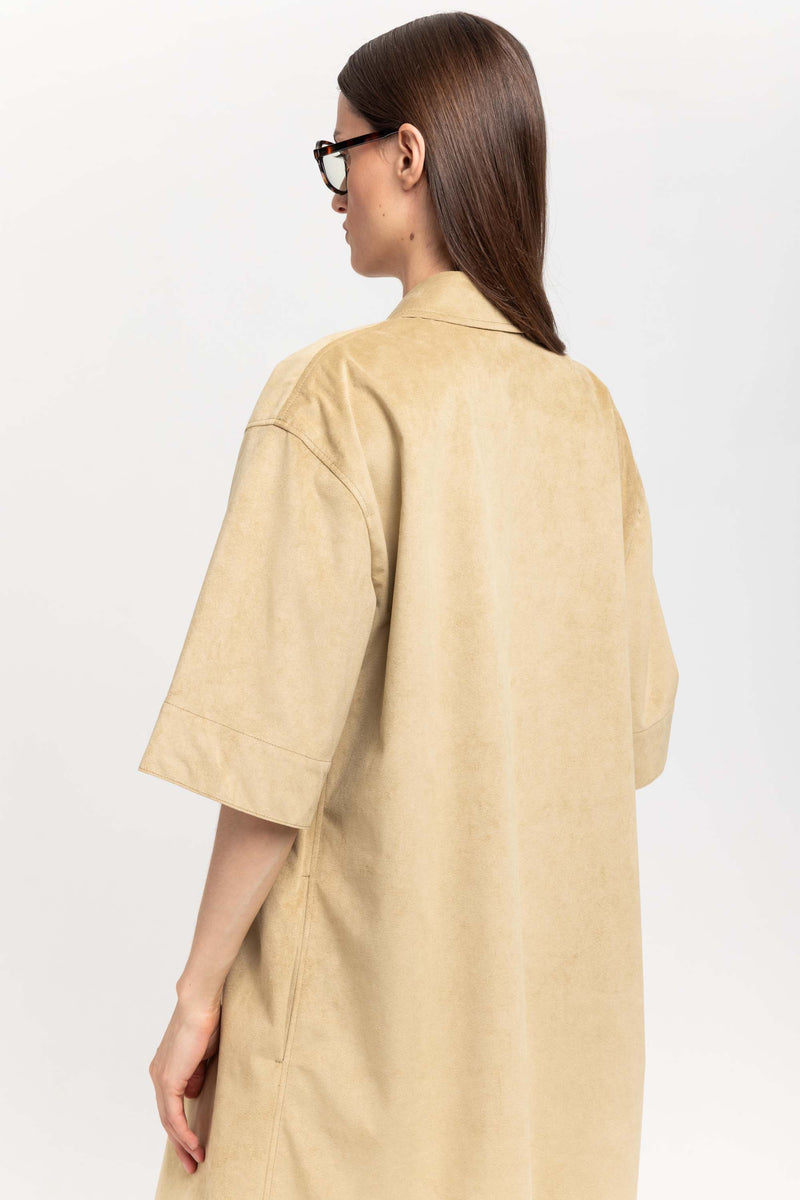 Olive soft alcantra dress