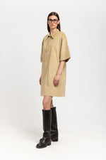 Olive soft alcantra dress