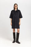 Black soft alcantra dress