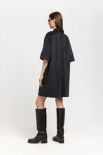 Black soft alcantra dress