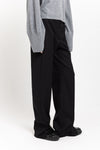Deep black straight leg pants