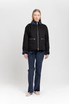 Black and dark navy trench corduroy workwear jacket
