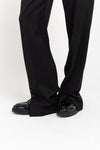 Deep black straight leg pants
