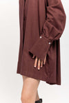 Burgundy herringbone flannel dress