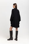 Black cotton flannel dress
