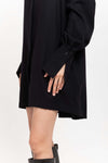 Black cotton flannel dress
