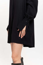 Black cotton flannel dress