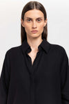 Black cotton flannel dress