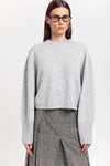 Grey dawn cashmere cropped pullover