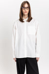 Off white cotton poplin relaxed shirt