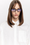 Off white cotton poplin relaxed shirt