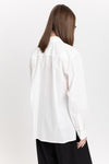 Off white cotton poplin relaxed shirt