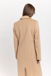 Oatmeal wool cashmere melton tailored coat