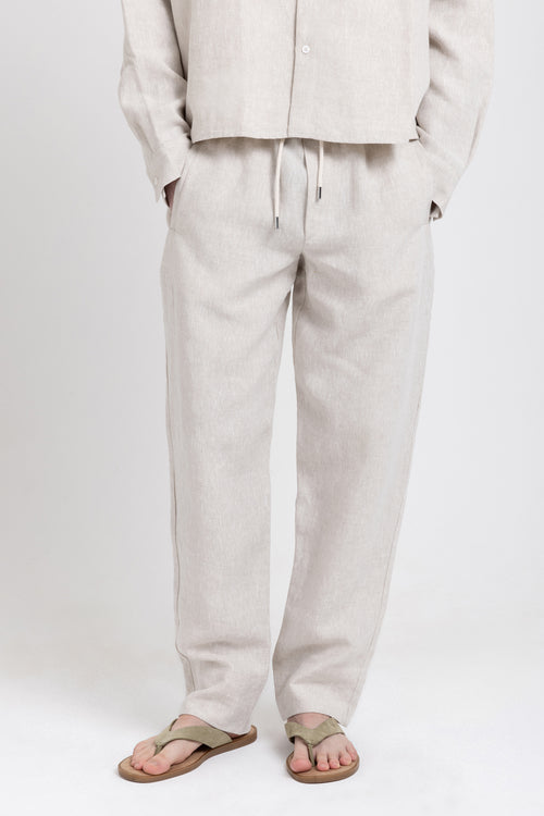 Natural linen relaxed pants