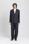 Charcoal linen summer jacket