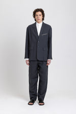 Charcoal linen summer jacket
