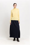 Daffodil yellow cashmere lightweight turtleneck
