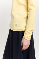 Daffodil yellow cashmere lightweight turtleneck