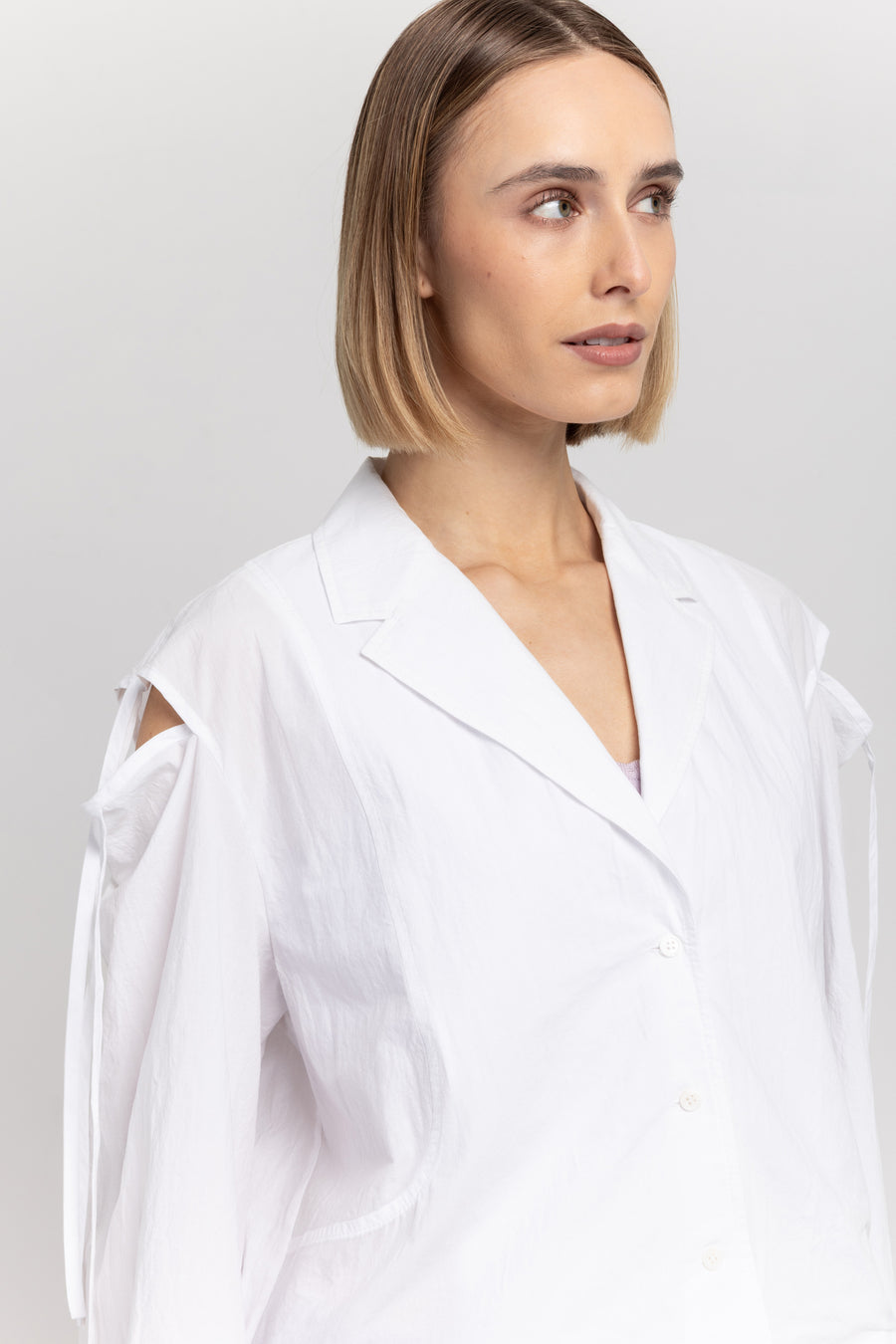 【新品】NEHERA /ネヘラ 2wayシャツ カットソー トップス 白 NEW ARRIVALS WOMEN – NEHERA