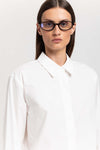 Off white cotton shirt with creative sleeves