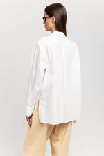 Off white cotton shirt with creative sleeves