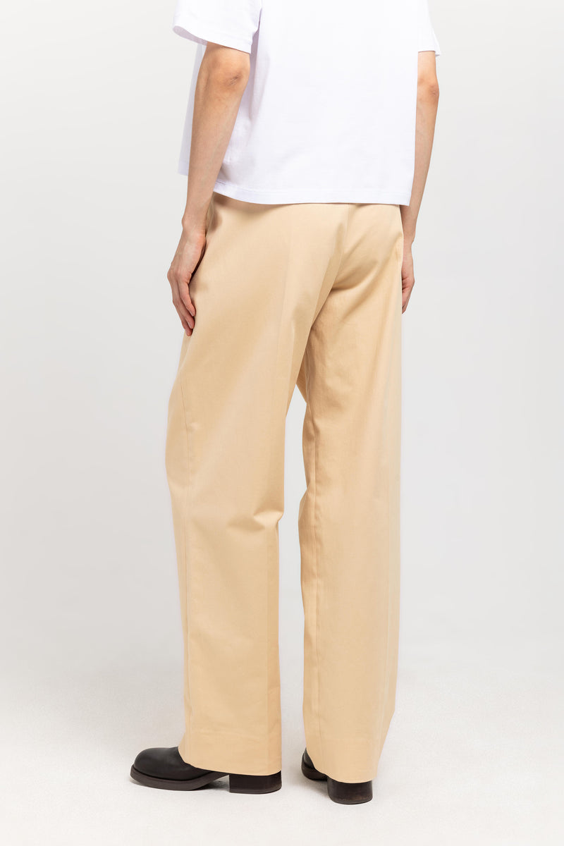 Butter beige peach cotton touch tailored pants