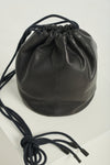 TATRY Black Nappa leather bucket bag